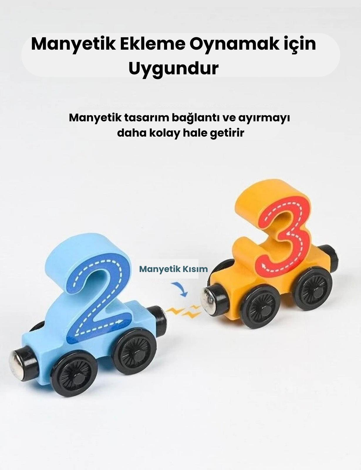 EduTrain Eğitici Ahşap Sayı Treni