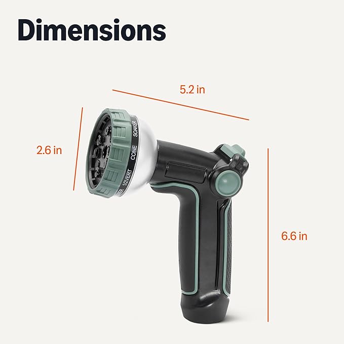 10 Spray Patterns Garden Hose Nozzle